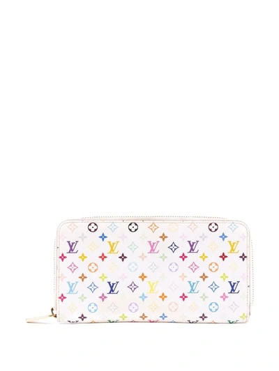 Pre-owned Louis Vuitton X Takashi Murakami 2000s  Monogram Continental Wallet In White