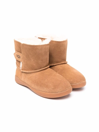 Ugg Kids' Keelan Fur Lined Boots In Brown