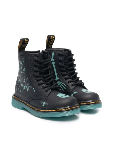 Dr. Martens' Kids' 1460 Lace-up Ankle Boots In Black