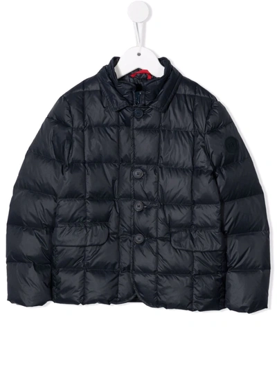 Fay Kids' Padded Feather-down Jacket In Blue