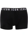 Dsquared2 Contrasting Logo Boxers In Black