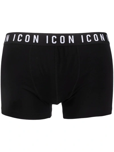 Dsquared2 Icon-waistband Boxer Shorts In Black