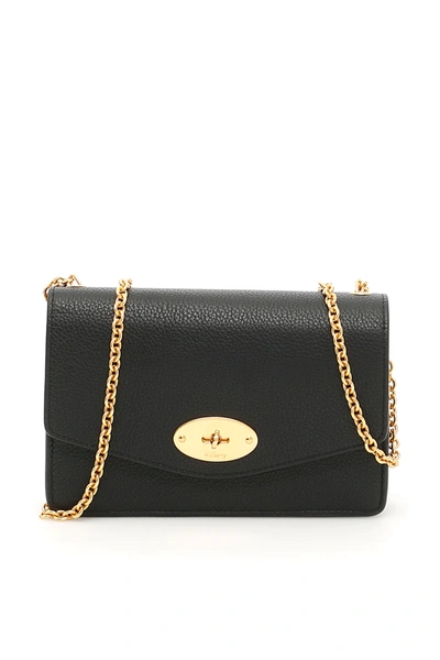 Mulberry Grain Leather Small Darley Bag In Black