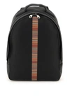 PAUL SMITH 'SIGNATURE STRIPE' LEATHER BACKPACK