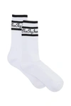 Blue Sky Inn Logo Ribbed Cotton Blend Socks In White,black