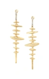 Vram Chrona 18k Yellow Gold Diamond Totem Earrings In Gold
