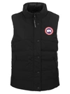 Canada Goose Padded Quilted Sleeveless High Neck Vest In Black