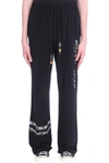 MARINE SERRE trousers IN BLACK VISCOSE,P104FW21M00