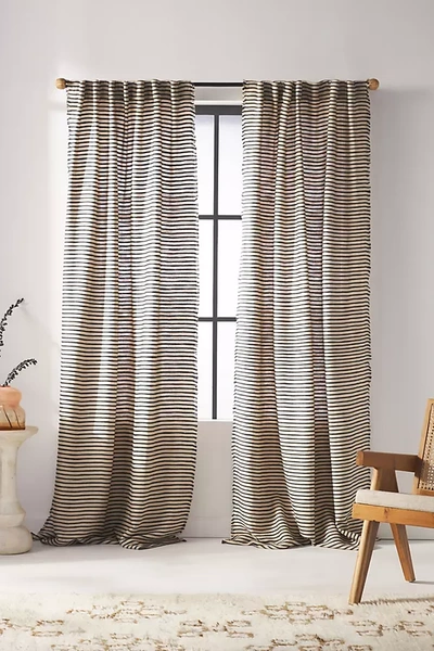 Anthropologie Luxe Linen Blend Curtain