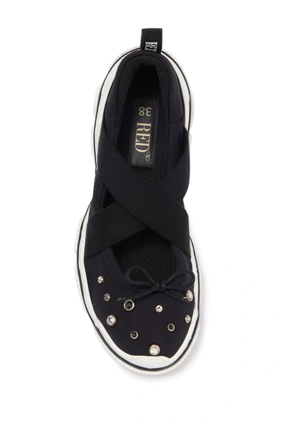 Red Valentino Embellished Slip-on Sneaker In 0no Nero