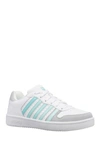 K-swiss Court Palisades Sneaker In White/tanger Turquoise