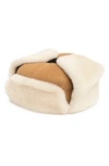 Ugg Suede Genuine Shearling Trapper Hat In Chestnut