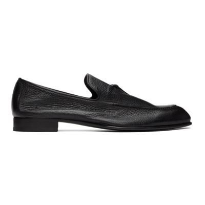 Brioni Black Lukas Loafers In 1000 Black