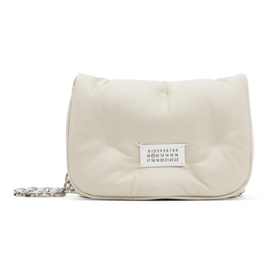 Maison Margiela Glam Slam Puffy Mini Flap Crossbody Bag In T2003 Greige