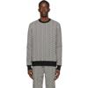 Balmain Monogram-jacquard Cotton-jersey Sweatshirt In Gfe Ivoire/noir