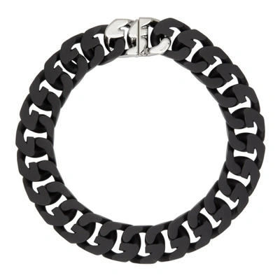 Givenchy G-chain Collar Necklace In 001-black