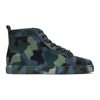 CHRISTIAN LOUBOUTIN BLUE & GREEN LOUIS ORLATO FLAT HIGH-TOP SNEAKERS