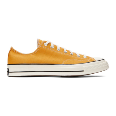 Converse Yellow Chuck 70 Ox Low Sneakers In Sunflower/black/egre