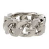 Givenchy Silver G Chain Ring In 040-silvery