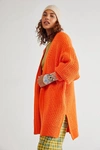 Free People Nightingale Cardi In Sundried Orange