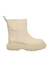 Gia Borghini Rubber Ankle Boots In Beige