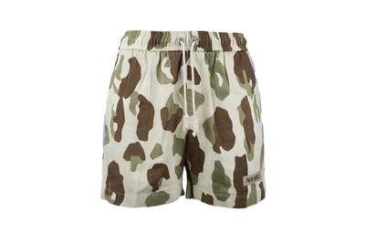 Palm Angels Camouflage-print Drawstring Shorts In Multicolor