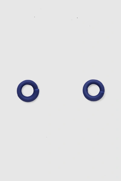 Cos Spiral Stud Earrings In Blue