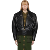 BALMAIN BLACK TAILORED FAUX LEATHER JACKET