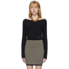 Balmain Raised-logo Boat-neck Jumper In 0pa Noir