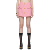 BALMAIN PINK WOOL SHORT SKIRT