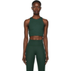 Girlfriend Collective Dylan Longline Racerback Sports Bra In Moss