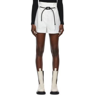 3.1 Phillip Lim Off-white Belted Cotton-blend Shorts