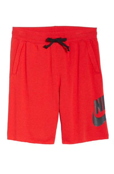 Nike Sportswear Alumni Shorts In University Red/ University Red