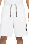 Nike Sportswear Alumni Shorts In White/ Iron Grey/ Black