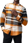 Good Man Brand Plaid Flannel Button-up Shirt In Orange Plaid