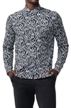 Good Man Brand Flex Pro Lite On-point Button-up Shirt In Khaki Spiral Tiger