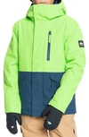 Quiksilver Kids' Mission Solid Waterproof Hooded Snow Jacket In Insignia Blue