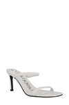 Calvin Klein Halena Slide Sandal In White Leather