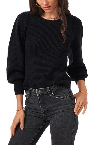 1.state Balloon Sleeve Sweater In Rich Black