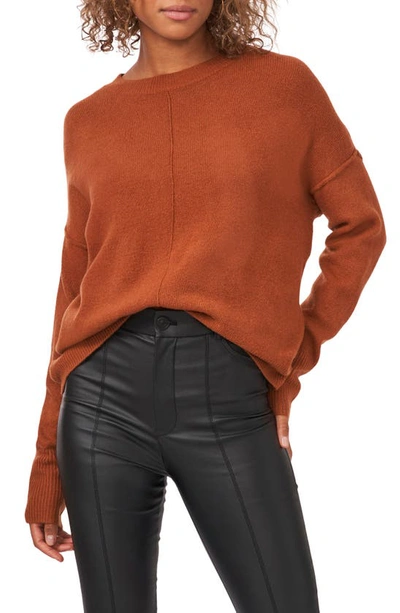 Vince Camuto Center Seam Crewneck Sweater In Sierra