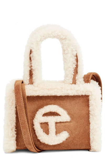Ugg X Telfar Small Genuine Shearling Shopper In Chestnut