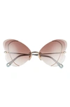 Chloé 65mm Square Sunglasses In Brun