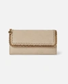 Stella Mccartney Falabella Continental Wallet In Butter Cream