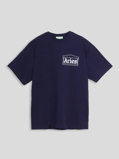 Aries Mystic Buisness Ss Tee In Navy