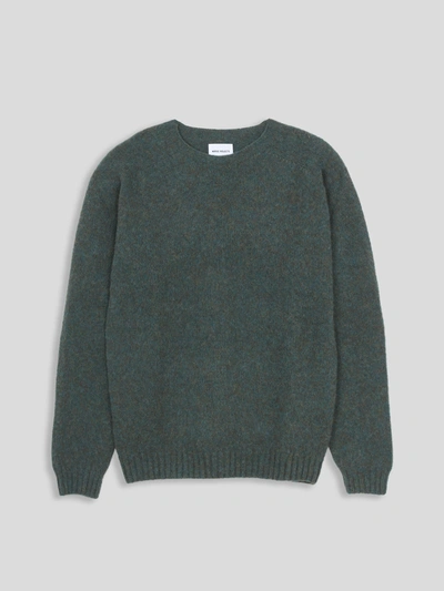 Norse Projects Birnir Brushed Lambswool Knit In Linden Green