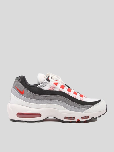 Nike Air Max 95 Qs Sneakers In White/chile Red