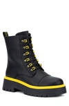 Torgeis Sandy Side Zip Combat Boot In Black
