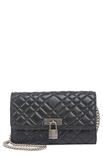 Kurt Geiger Brixton Leather Chain Wallet In Black