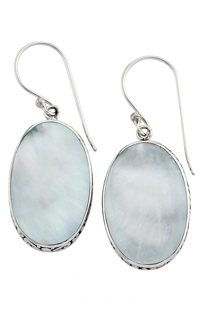 Samuel B. Sterling Silver Mother Of Pearl Drop Earrings In White