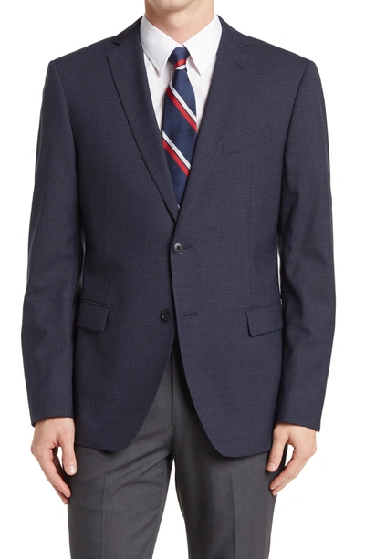 John Varvatos Two Button Notch Lapel Blazer In Navy